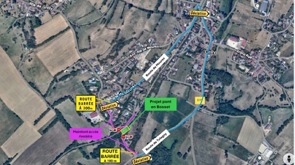 Rénovation du Pont en Bosset / Fermeture