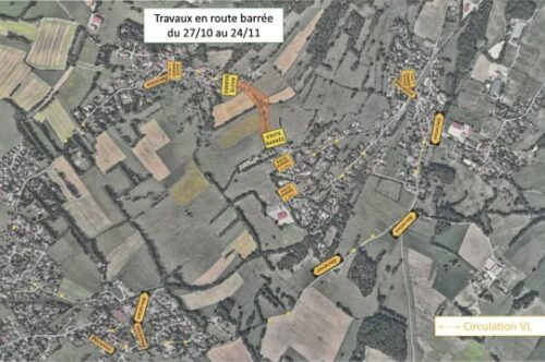 Démarrage du chantier Secteur route de Mourex / route de Grilly
